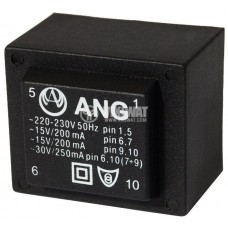 PCB Transformer 230/ 2 x 15 VAC, 6 VA